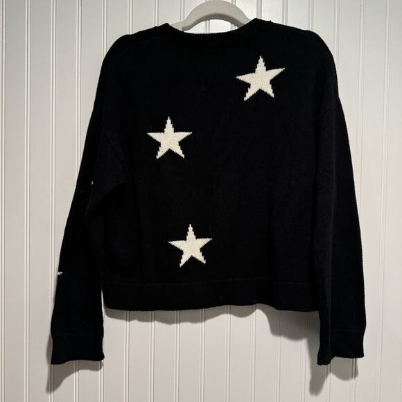 Rails Perci Black Star Sweater Cotton Cashmere Size Small - Picture 5 of 5